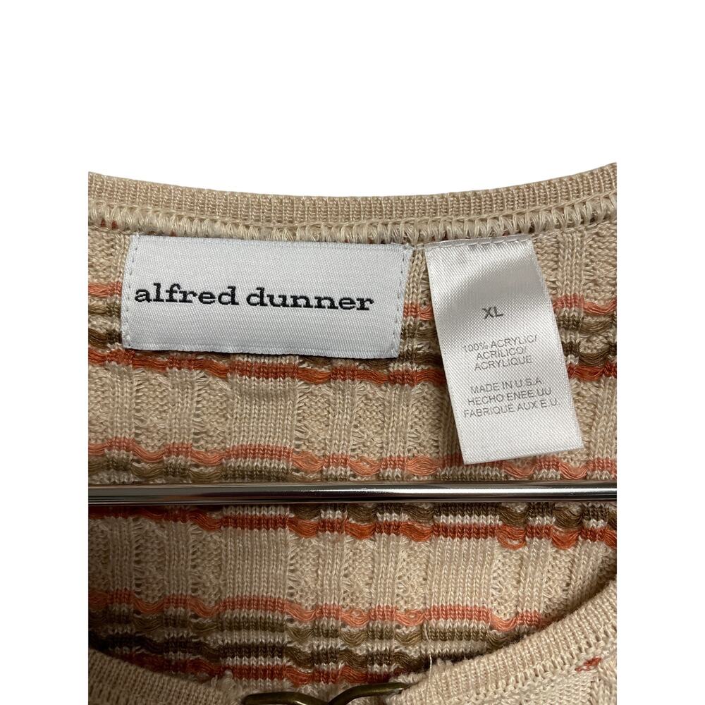 Alfred Dunner Women's Striped 3/4 Sleeve Crew Neck Sweater Size XL - Picture 5 of 9